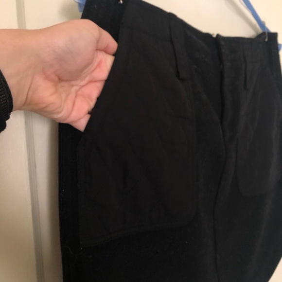 Madewell Black Wool Skirt with quilted patch pockets - Picture 6 of 8